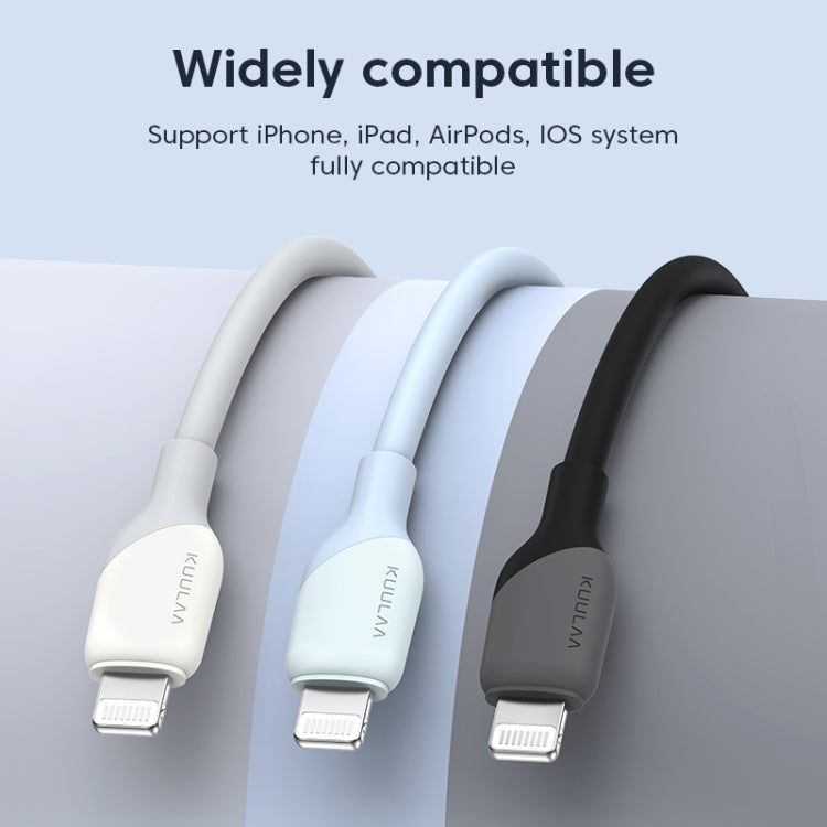 KUULAA KL-X57 30W USB-C/Type-C to 8 Pin Liquid Silicone MFI Data Cable, Length:2m