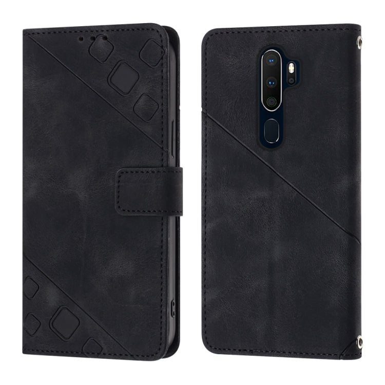 For OPPO A9 2020 / A5 2020 / A11X Skin-feel Embossed Leather Phone Case