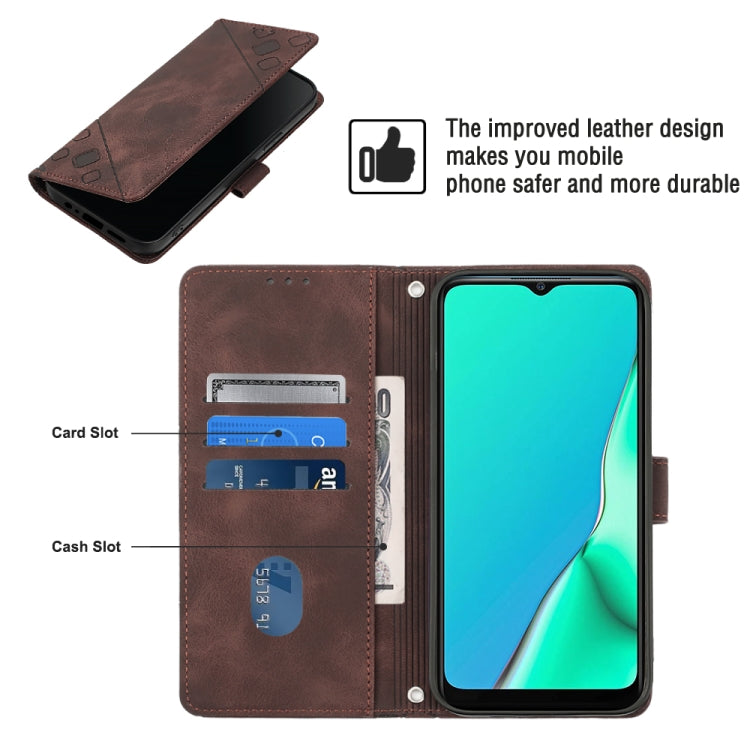 For OPPO A9 2020 / A5 2020 / A11X Skin-feel Embossed Leather Phone Case