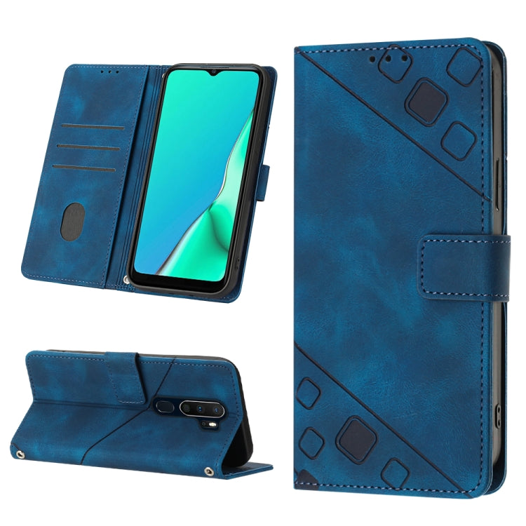 For OPPO A9 2020 / A5 2020 / A11X Skin-feel Embossed Leather Phone Case