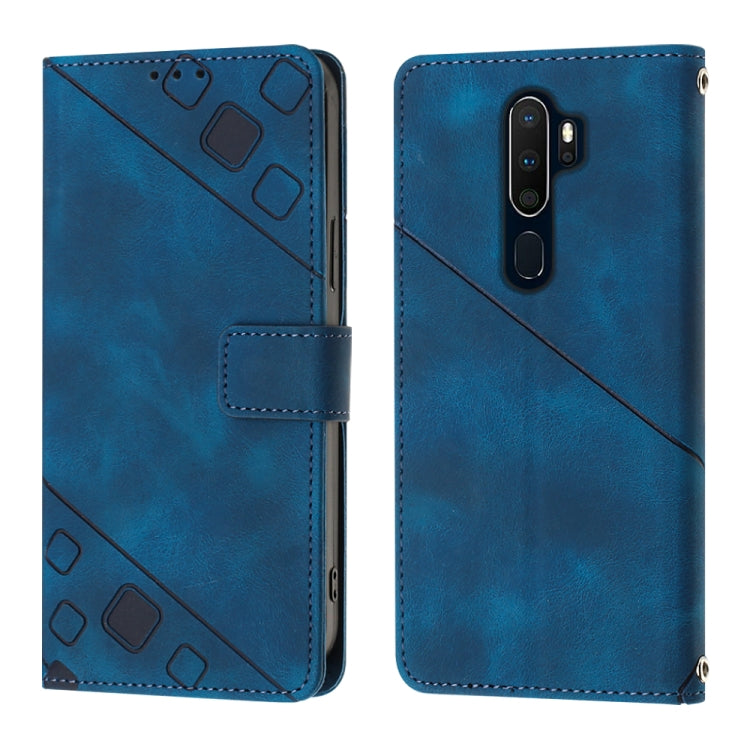 For OPPO A9 2020 / A5 2020 / A11X Skin-feel Embossed Leather Phone Case