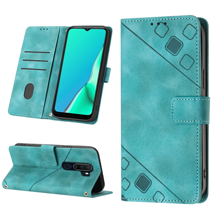 For OPPO A9 2020 / A5 2020 / A11X Skin-feel Embossed Leather Phone Case