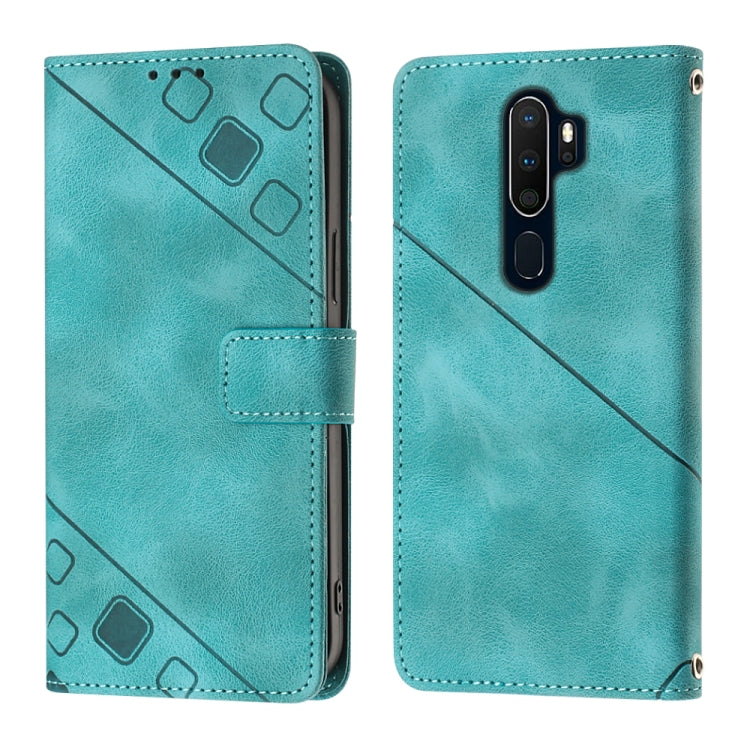For OPPO A9 2020 / A5 2020 / A11X Skin-feel Embossed Leather Phone Case
