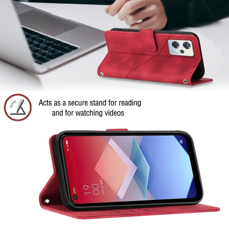 For OPPO K10X / Realme 9 Pro Skin-feel Embossed Leather Phone Case