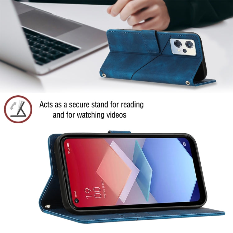 For OPPO K10X / Realme 9 Pro Skin-feel Embossed Leather Phone Case