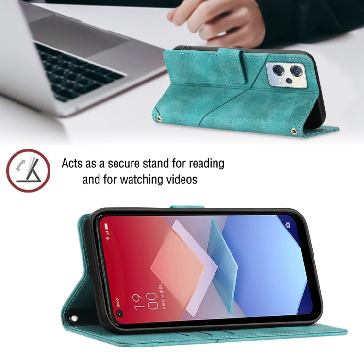 For OPPO K10X / Realme 9 Pro Skin-feel Embossed Leather Phone Case