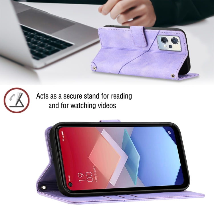 For OPPO K10X / Realme 9 Pro Skin-feel Embossed Leather Phone Case