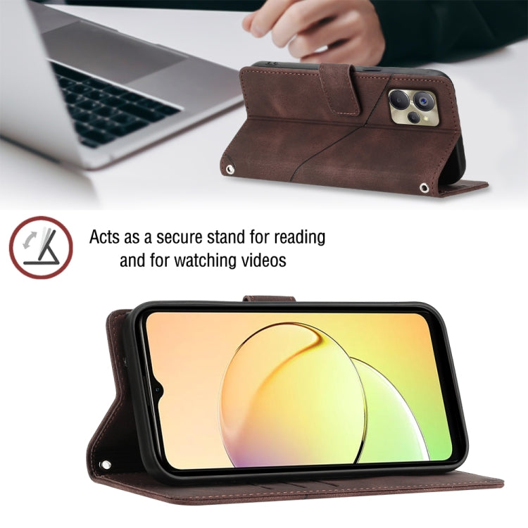 For Realme 10 Skin-feel Embossed Leather Phone Case