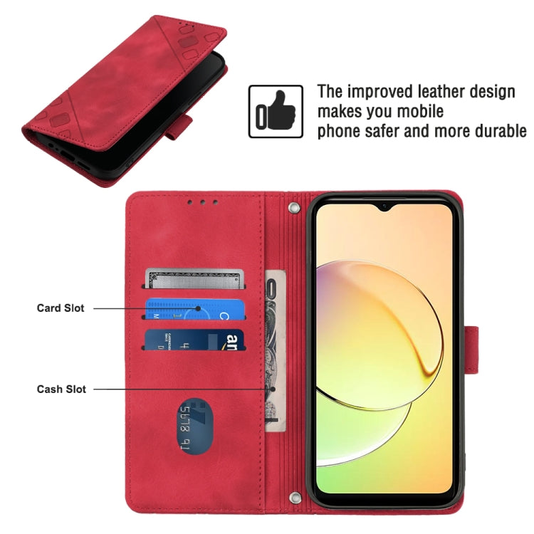 For Realme 10 Skin-feel Embossed Leather Phone Case