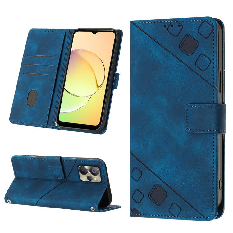 For Realme 10 Skin-feel Embossed Leather Phone Case