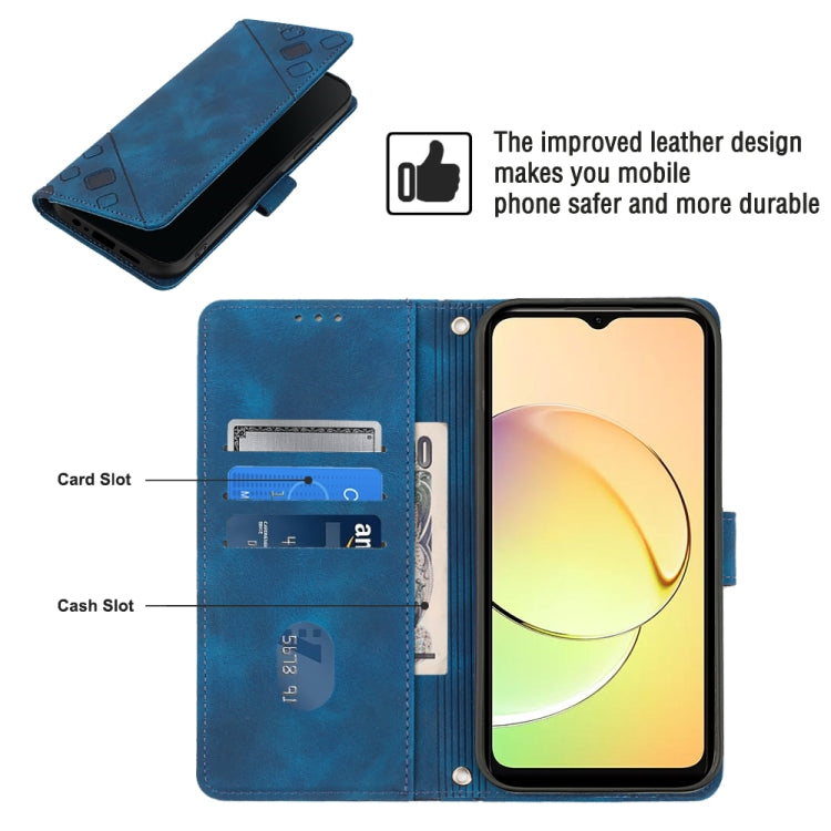 For Realme 10 Skin-feel Embossed Leather Phone Case