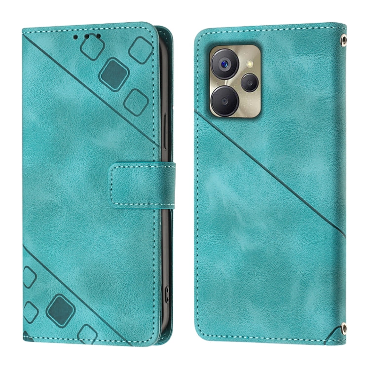 For Realme 10 Skin-feel Embossed Leather Phone Case