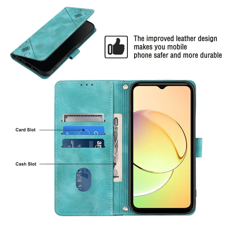 For Realme 10 Skin-feel Embossed Leather Phone Case