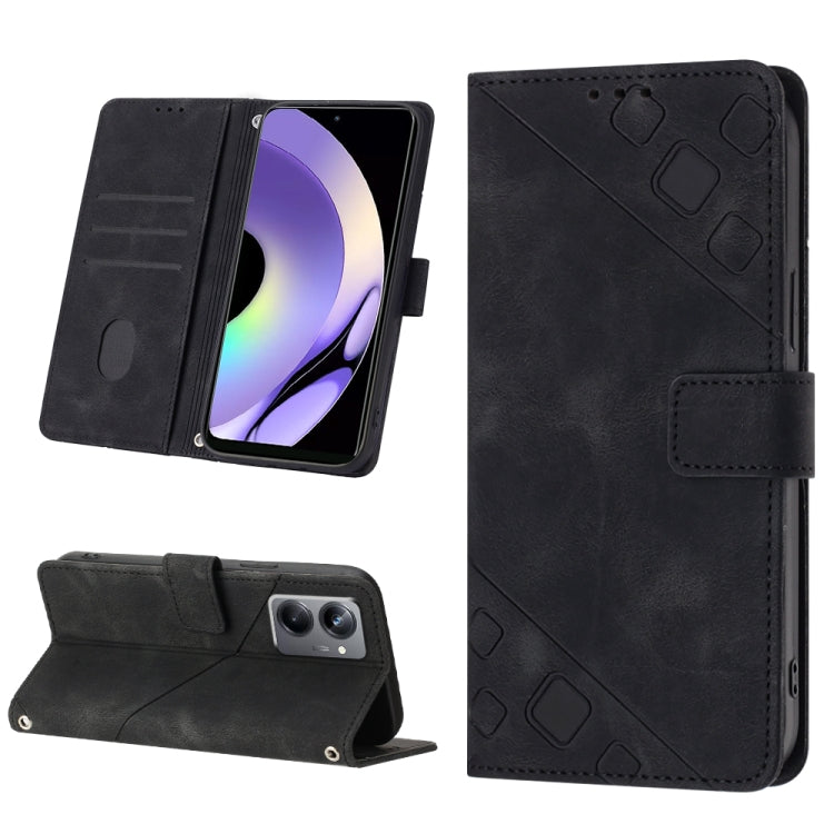 For Realme 10 Pro Skin-feel Embossed Leather Phone Case