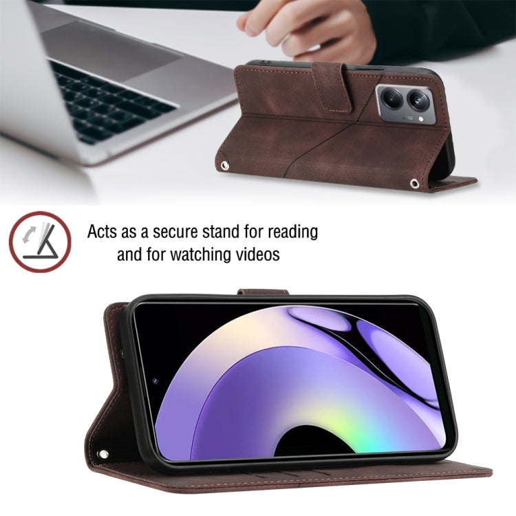 For Realme 10 Pro Skin-feel Embossed Leather Phone Case