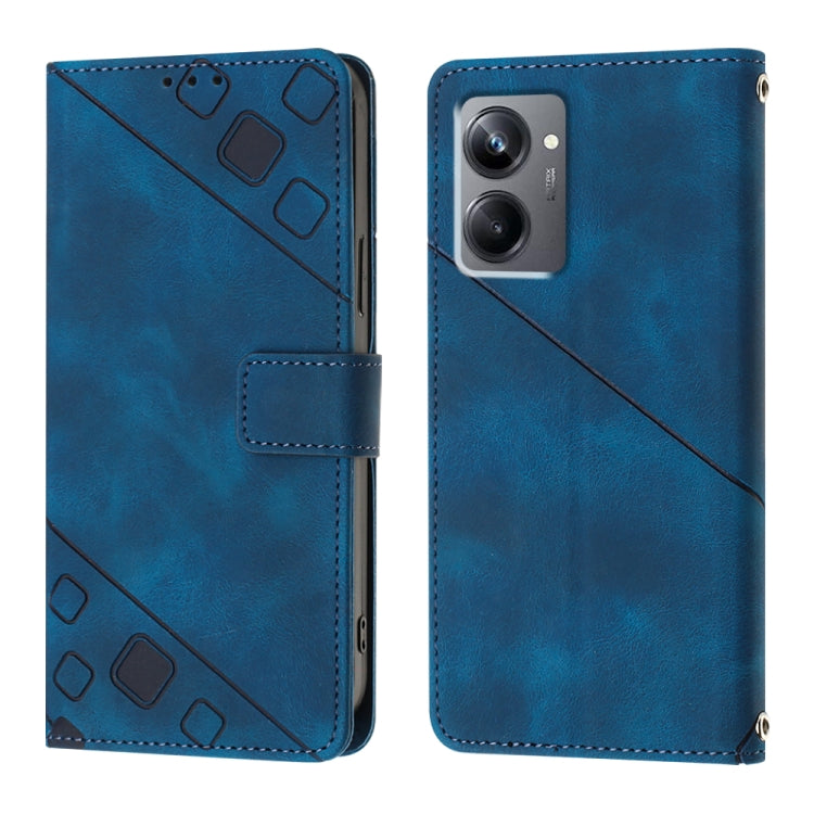 For Realme 10 Pro Skin-feel Embossed Leather Phone Case