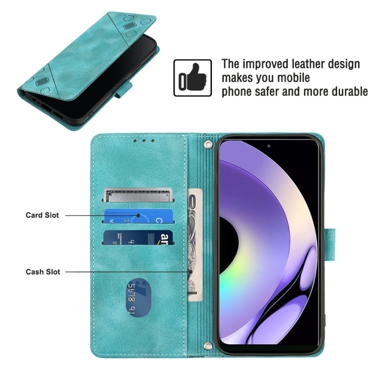 For Realme 10 Pro Skin-feel Embossed Leather Phone Case