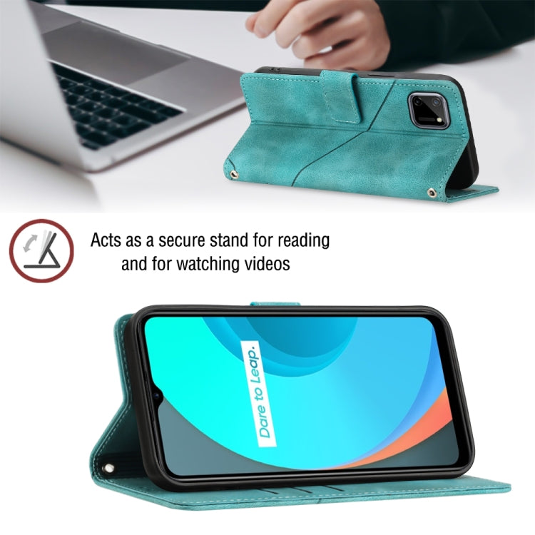For Realme C11 Skin-feel Embossed Leather Phone Case
