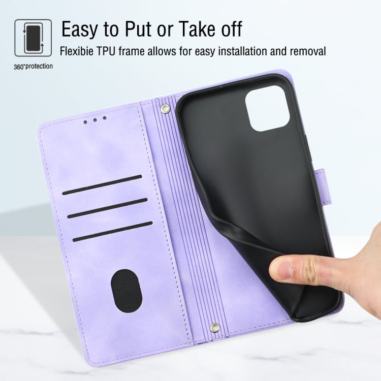 For Realme C11 Skin-feel Embossed Leather Phone Case