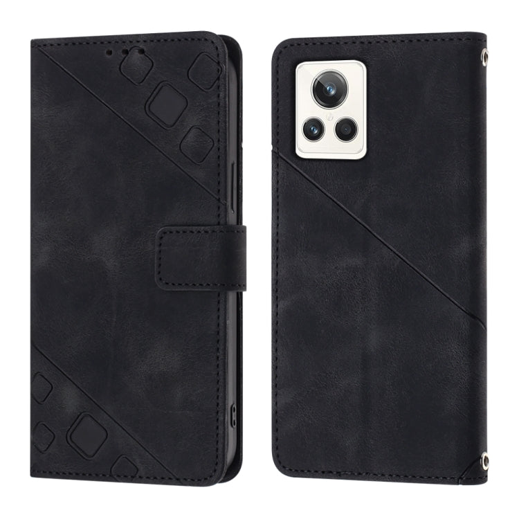For Realme GT2 Explorer Master Skin-feel Embossed Leather Phone Case