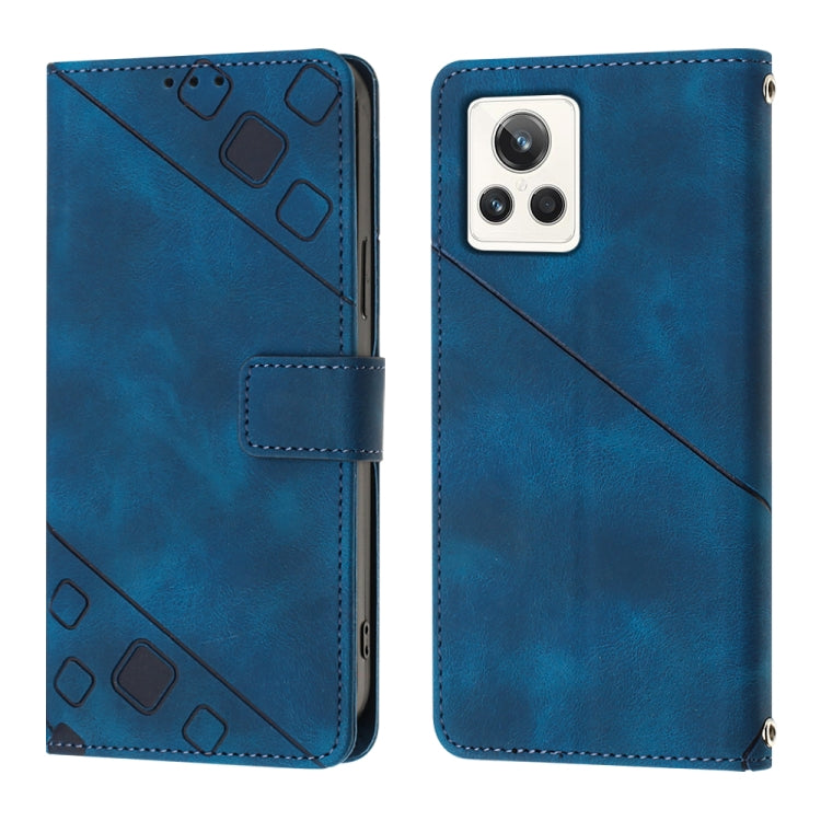 For Realme GT2 Explorer Master Skin-feel Embossed Leather Phone Case