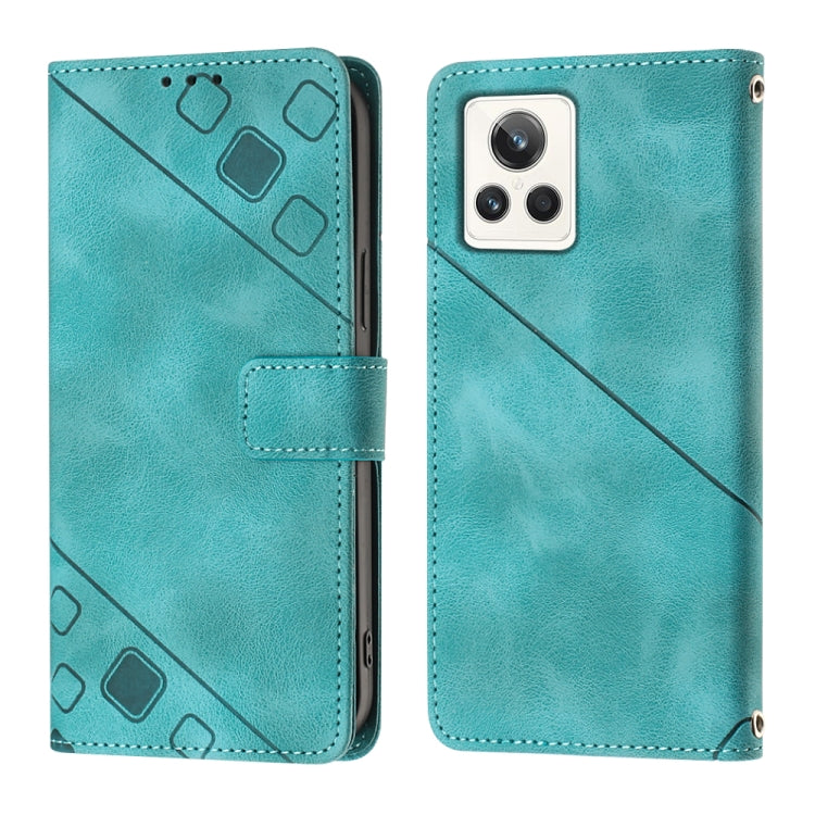 For Realme GT2 Explorer Master Skin-feel Embossed Leather Phone Case
