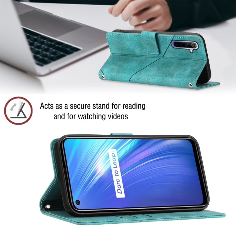 For Realme 6 Skin-feel Embossed Leather Phone Case