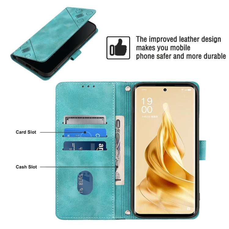 For OPPO Reno9 Pro+ Skin-feel Embossed Leather Phone Case