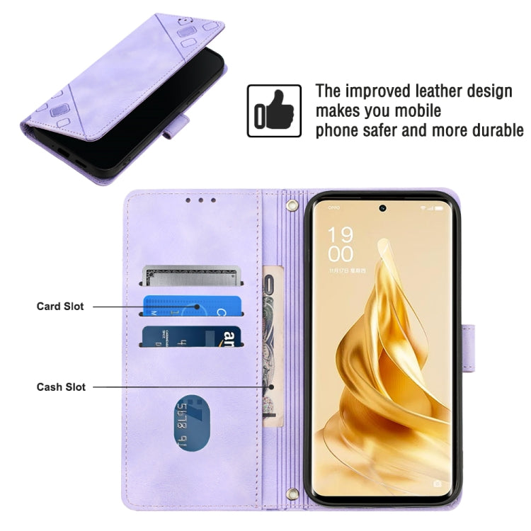 For OPPO Reno9 Pro+ Skin-feel Embossed Leather Phone Case