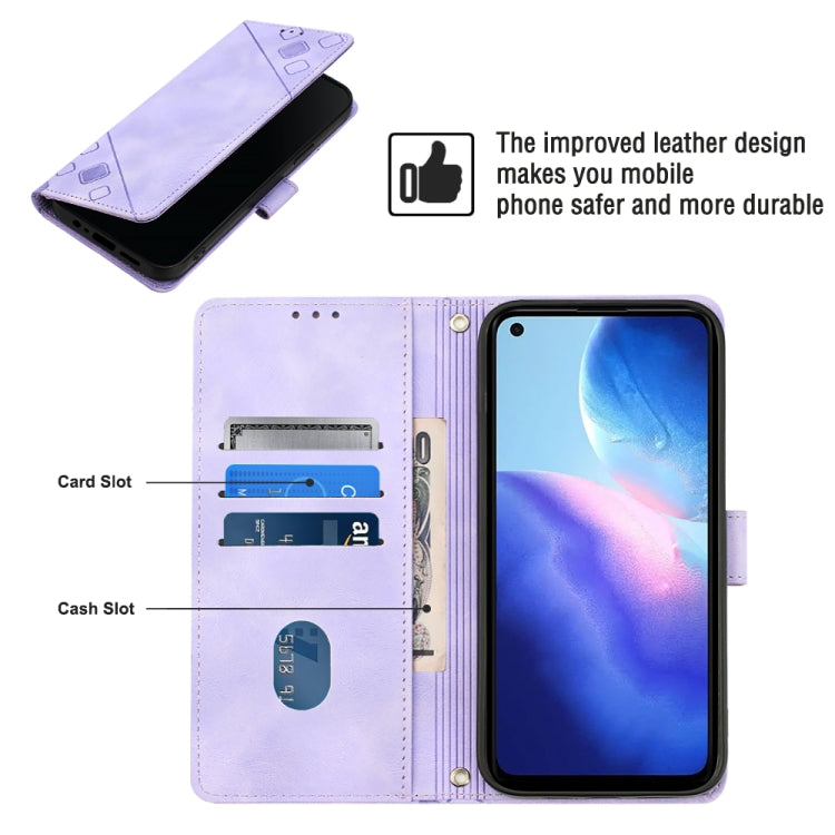 For OPPO Reno5 4G / Reno5 5G Skin-feel Embossed Leather Phone Case