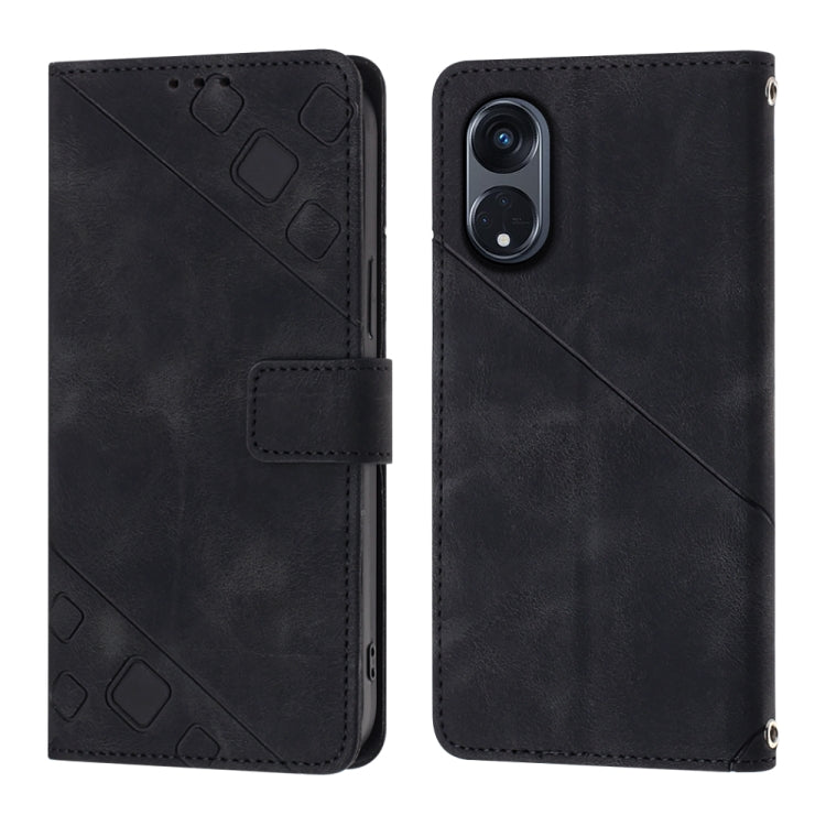 For OPPO Reno8 T 5G/A1 Pro 5G Global Skin-feel Embossed Leather Phone Case