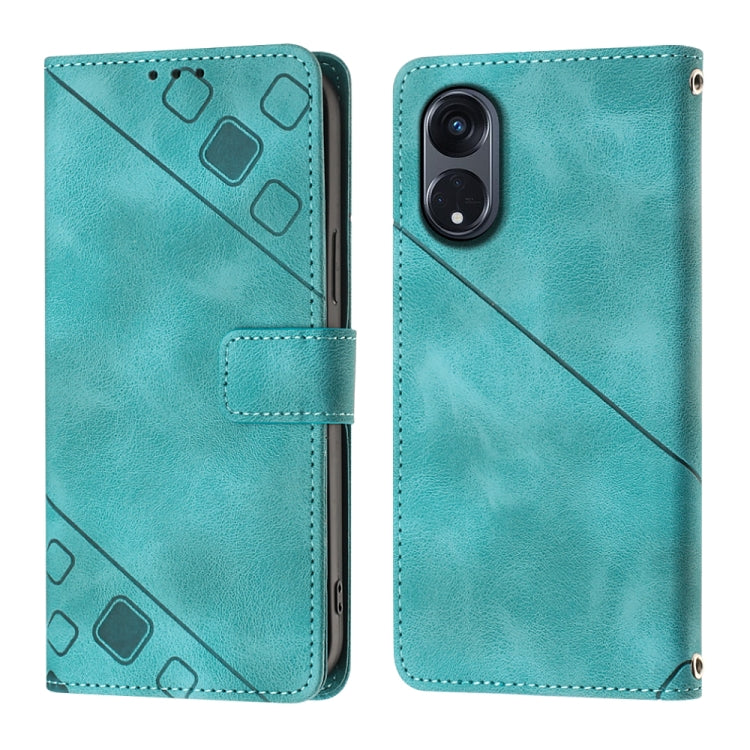 For OPPO Reno8 T 5G/A1 Pro 5G Global Skin-feel Embossed Leather Phone Case
