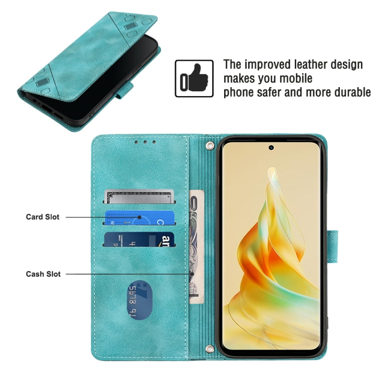 For OPPO Reno8 T 5G/A1 Pro 5G Global Skin-feel Embossed Leather Phone Case