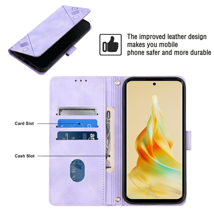 For OPPO Reno8 T 5G/A1 Pro 5G Global Skin-feel Embossed Leather Phone Case