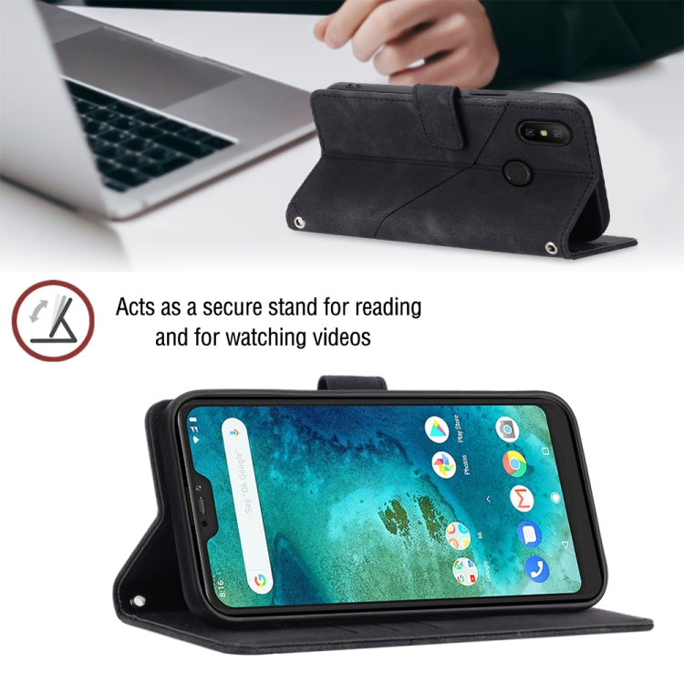For Xiaomi Redmi 6 Pro / A2 Lite Skin-feel Embossed Leather Phone Case