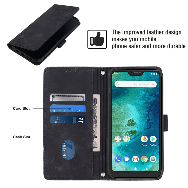 For Xiaomi Redmi 6 Pro / A2 Lite Skin-feel Embossed Leather Phone Case