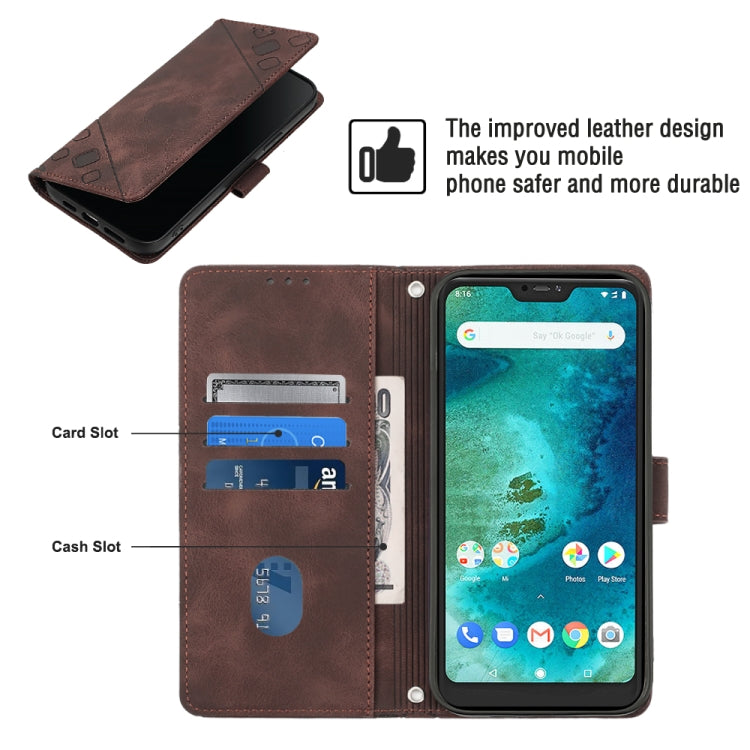 For Xiaomi Redmi 6 Pro / A2 Lite Skin-feel Embossed Leather Phone Case