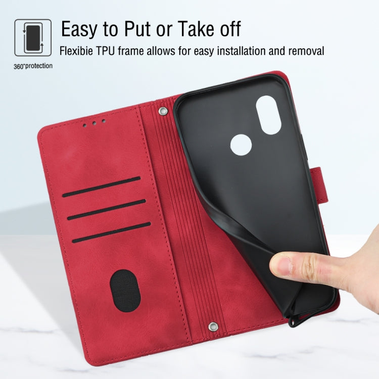 For Xiaomi Redmi 6 Pro / A2 Lite Skin-feel Embossed Leather Phone Case