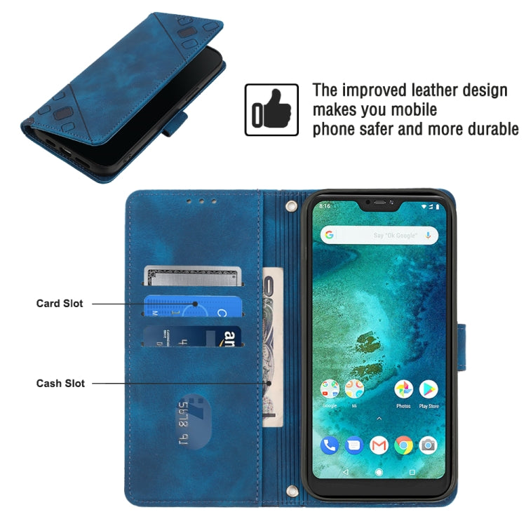 For Xiaomi Redmi 6 Pro / A2 Lite Skin-feel Embossed Leather Phone Case