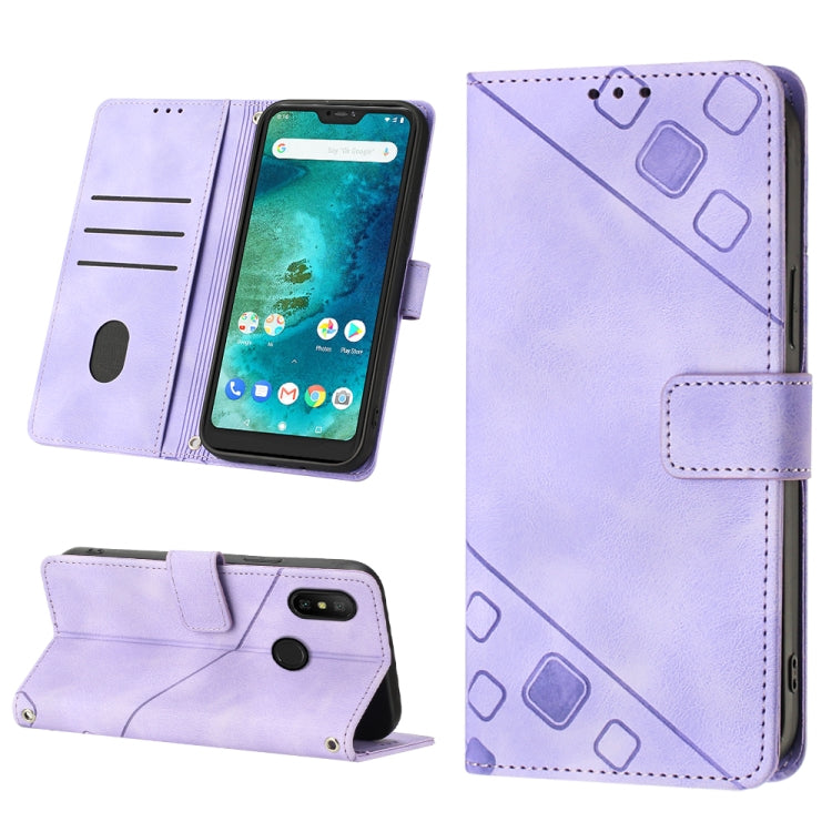 For Xiaomi Redmi 6 Pro / A2 Lite Skin-feel Embossed Leather Phone Case