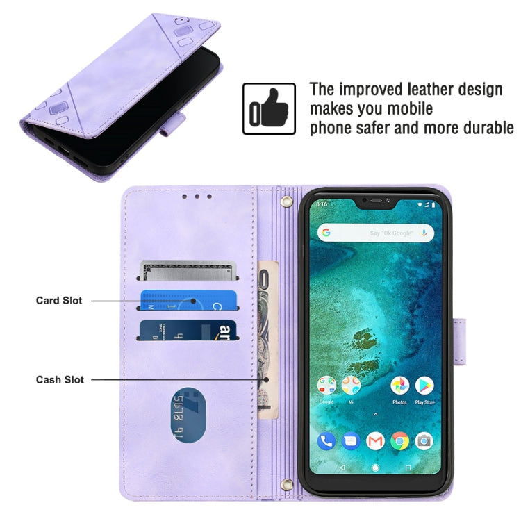 For Xiaomi Redmi 6 Pro / A2 Lite Skin-feel Embossed Leather Phone Case