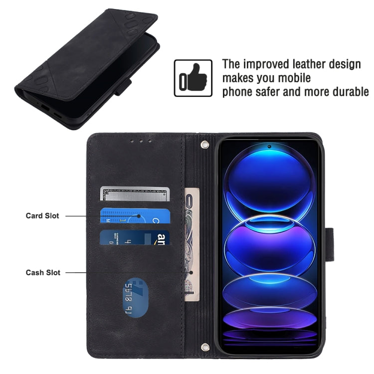 For Xiaomi Redmi Note 12 Pro+ Global / Redmi Note 12 Explorer Skin-feel Embossed Leather Phone Case