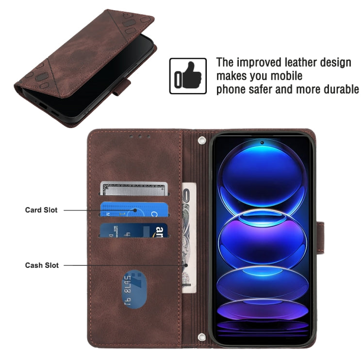 For Xiaomi Redmi Note 12 Pro+ Global / Redmi Note 12 Explorer Skin-feel Embossed Leather Phone Case