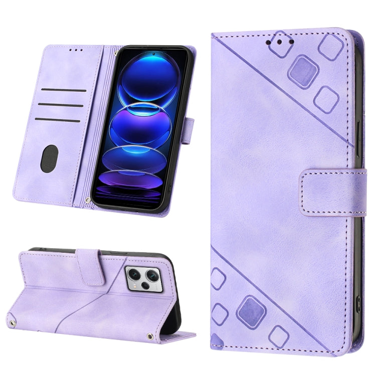 For Xiaomi Redmi Note 12 Pro+ Global / Redmi Note 12 Explorer Skin-feel Embossed Leather Phone Case