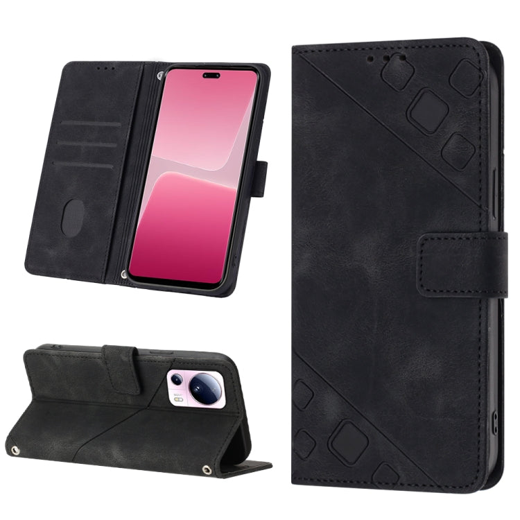 For Xiaomi 13 Lite 5G Skin-feel Embossed Leather Phone Case