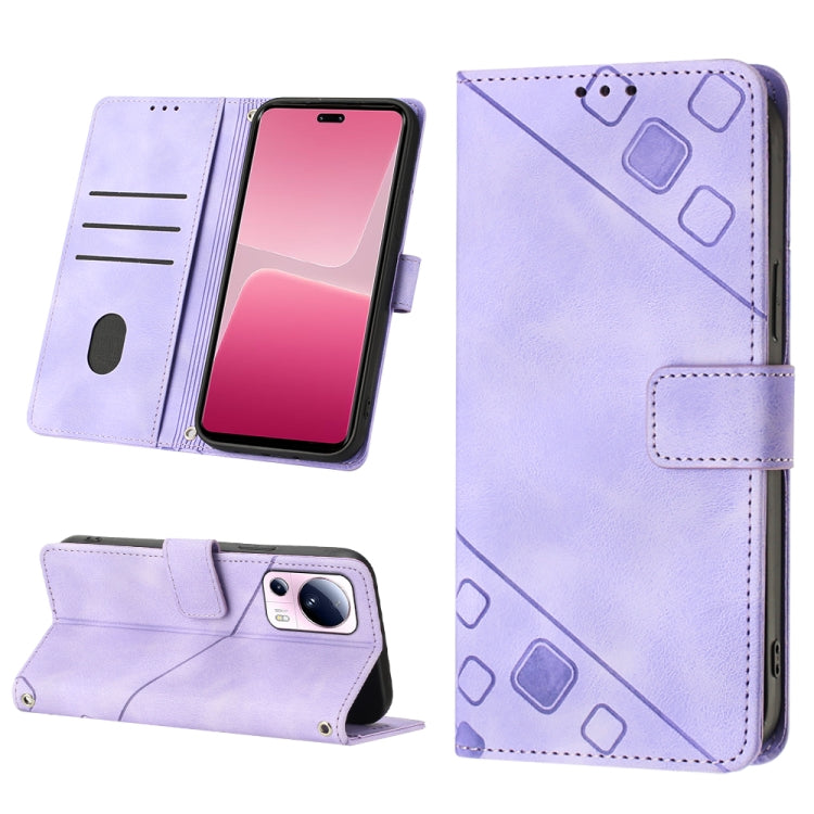 For Xiaomi 13 Lite 5G Skin-feel Embossed Leather Phone Case