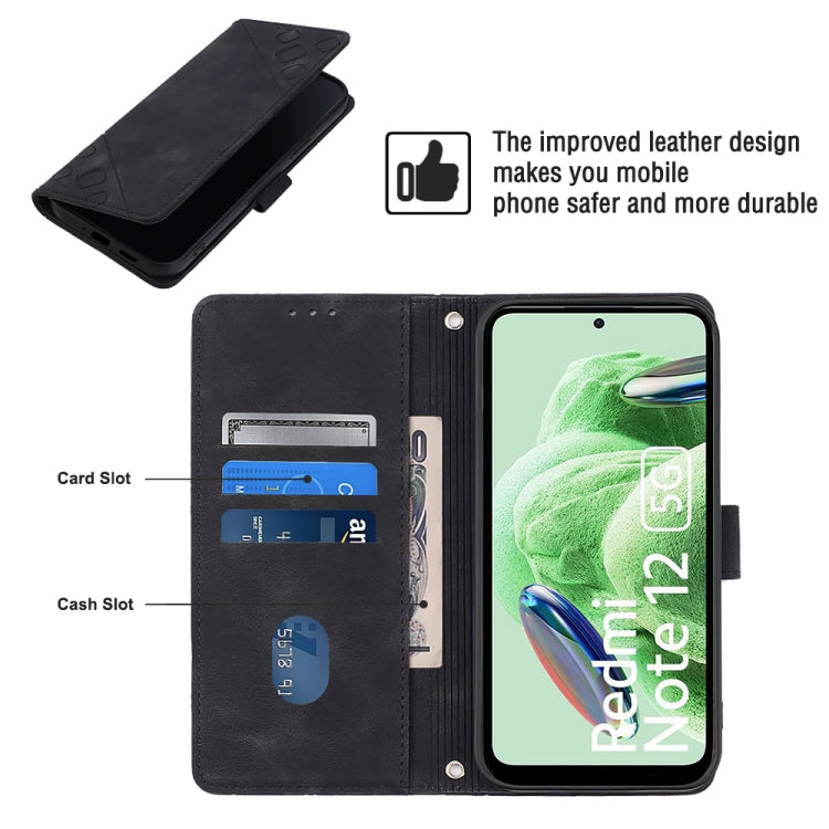 For Xiaomi Poco X5 5G Skin-feel Embossed Leather Phone Case