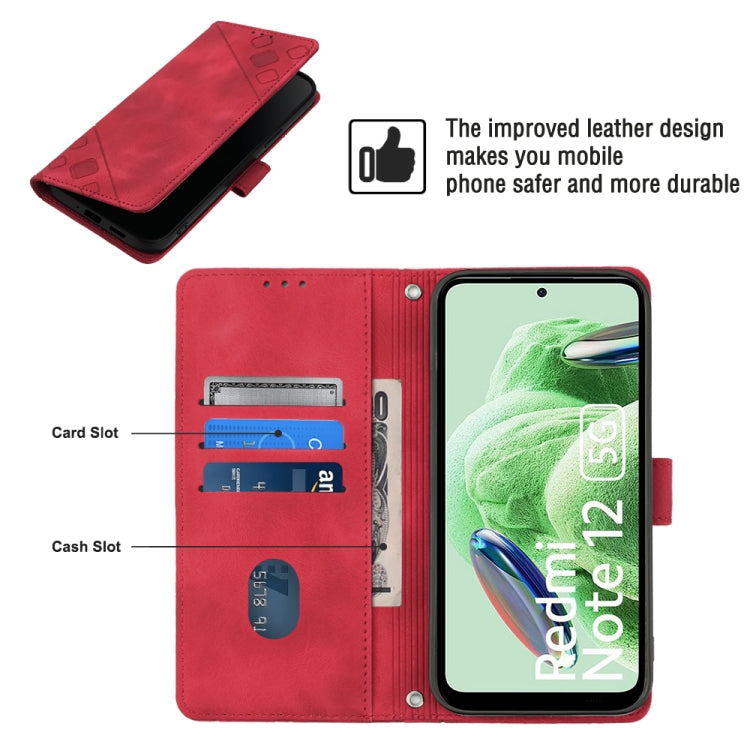 For Xiaomi Poco X5 5G Skin-feel Embossed Leather Phone Case