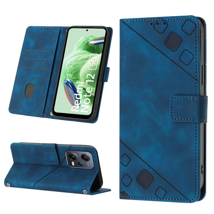 For Xiaomi Poco X5 5G Skin-feel Embossed Leather Phone Case