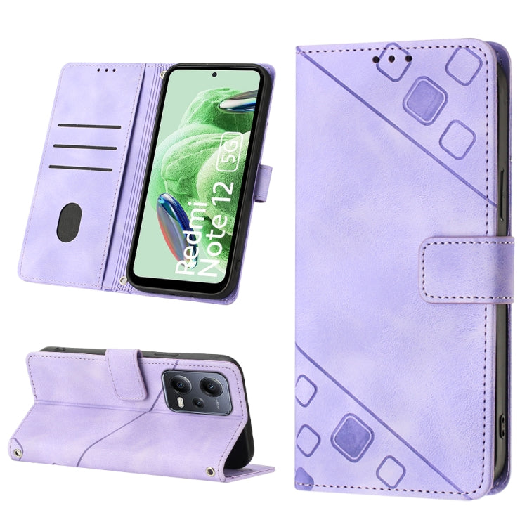 For Xiaomi Poco X5 5G Skin-feel Embossed Leather Phone Case